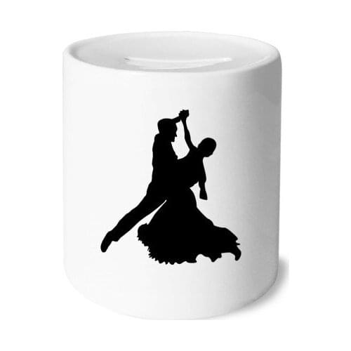 Dancer Sports Performance Duet Dance Money Box Saving Banks Ceramic Coin Case Kids Adults