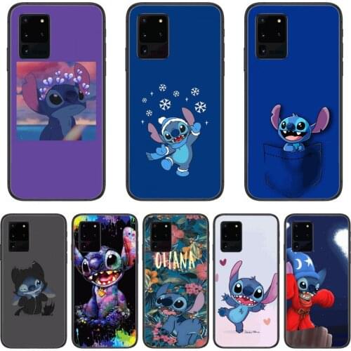 Stitch Phone cover hull For SamSung Galaxy S 6 7 8 9 10 20 Plus Edge E 5G Lite Ultra black soft bumper