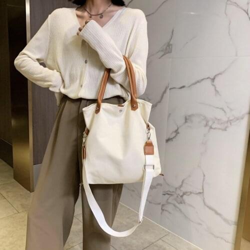 Diagonal Bag Tote Bag 2021 New Fashion Handbags Women Bags Large Capacity Versatile Shoulder Bag Canvas Double Shoulder Strap