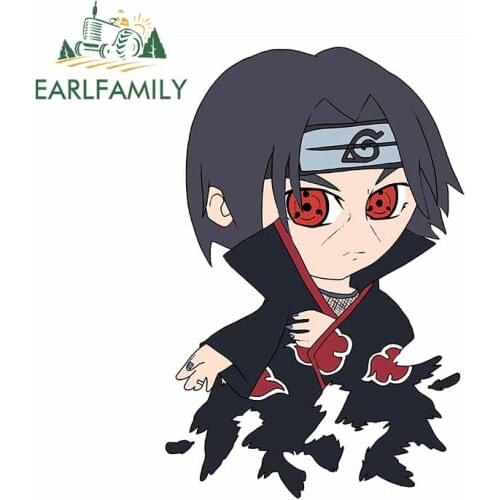 EARLFAMILY 13cm x 8.5cm for Itachi Ninja Car Stickers Scratch-proof Window Custom Printing Trunk Bumper Truck Decal for Vehicle