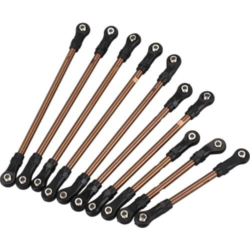FULL-10Pcs/Set Metal Complete Link Rod End for 1/10 RC Crawler 324Mm Wheelbase Traxxas TRX4 TRX-4