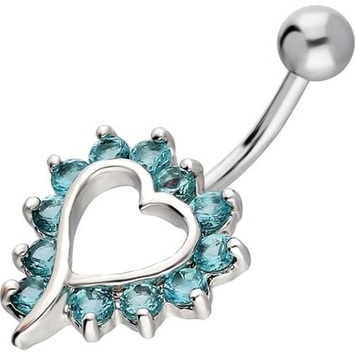Getss Prg071A Heart Model Steel Navel Piercing