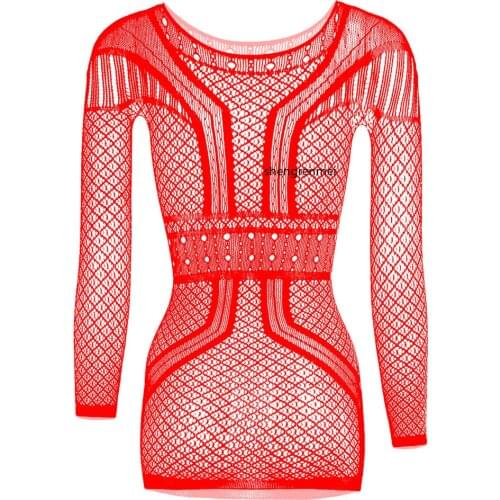 Classic Sissy Nightgown Mens Long Sleeve Geometry Sleepwear Adult Sexy Underwear Porno Male Night wear Fashion Fishnet Babydoll
