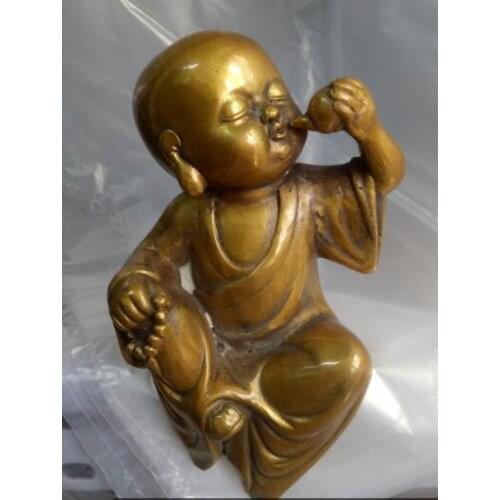 Collection of Chinese Buddhist bronze gilt monks, Rohan sculpture, free shipping