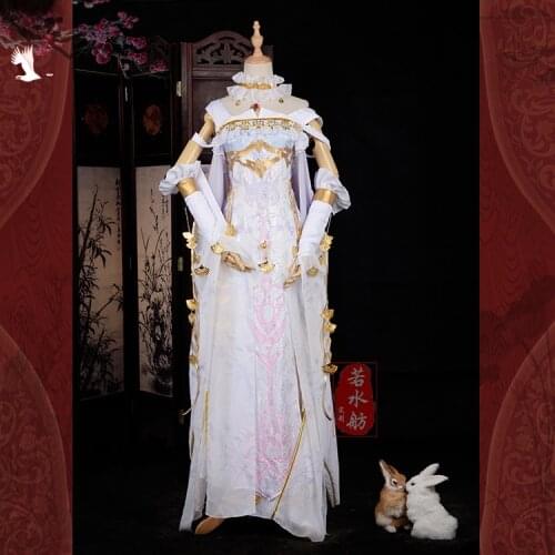 Game Jian Wang 3 Qi Xiu Cosplay Costume Ru Feng Style Red Blue White Dress Halloween Christmas Costumes For Women
