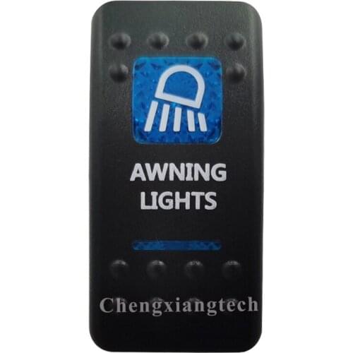 Printed Blue Rocker Switch Cap-Awning Lights- for Carling Arb Car Boat Rocker Switch 12v 24v, Cover Only !!! No Switch Base