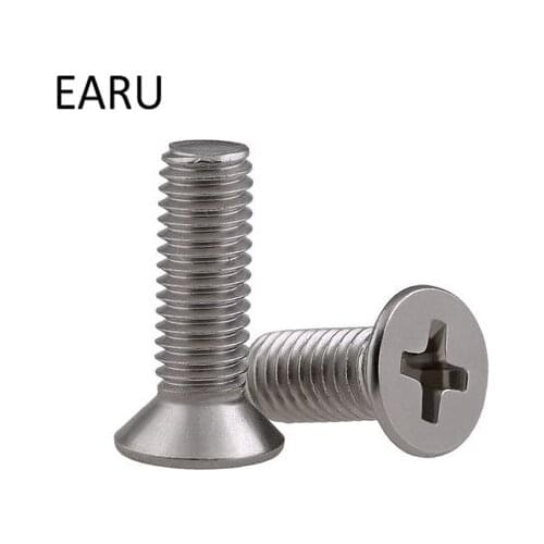 M2*3/4/5/6/7/8-60mm 304 Stainless Steel T819 Standard Flat Countersunk Phillips Cross Head Screws Bolt