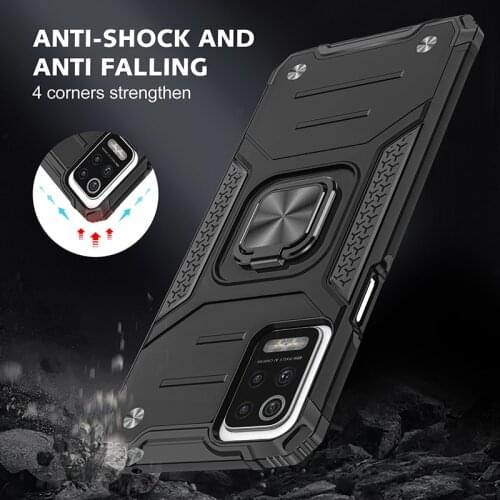 Magnetic Metal Ring Stand Holder Armor Shockproof Phone Case For LG K52 Soft TPU Hard Plastic Protective Back Cover Coque Fundas