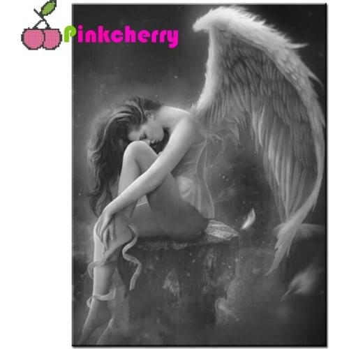 DIY Diamond Embroidery Angel Girl Mosaic Kit Cross Stitch 5D Diamond Painting Full Square Drill Rhinestones Wall Stickers k1111