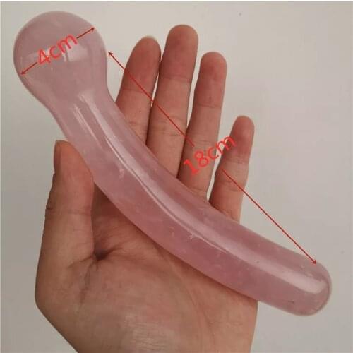10:59:52 18cm Natural rock Rose quartz crystal massage yoni wand sex toys for healing gift 11:00:07