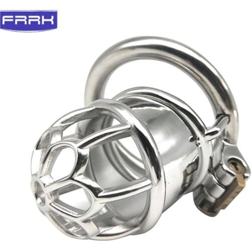 2021New Male Chastity Ring Penis Ring Bondage Lock Big Cock Cage Metal Chastity Device Sm Game Flirting Toy Alternative Sex Shop