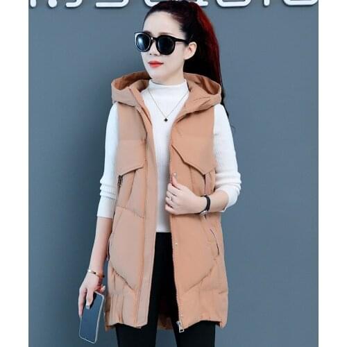 Autumn Winter Women Waistcoat Vest 2021 Casual Solid Sleeveless Thicken Warm padded Vest Coat High quality Outwear Coat