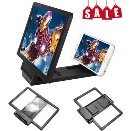 7.1 Inch 3D Mobile Phone Screen Magnifier HD Video Amplifier Stand Bracket with Movie Game Magnifying Folding Phone Desk Holder
