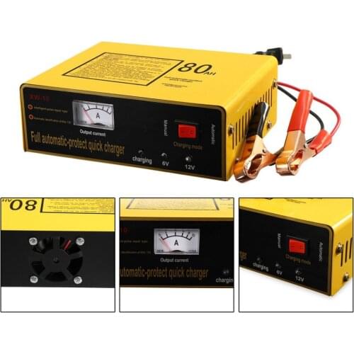 Professional 140W Full Automatic-protect Quick Charger 6V/12V 80AH Automatic Intelligent Car Battery Charger Negative Pulse Hot