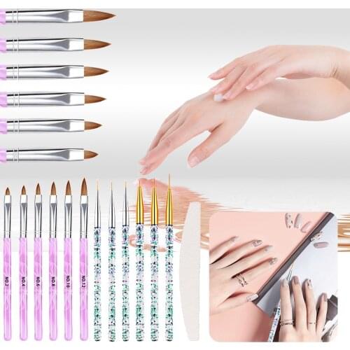 Professional Nail Art Brushes Sets Manicure UV Gel Brush Pen Nails Art Dotting Painting Drawing Brushes Phototherapy Tools 309