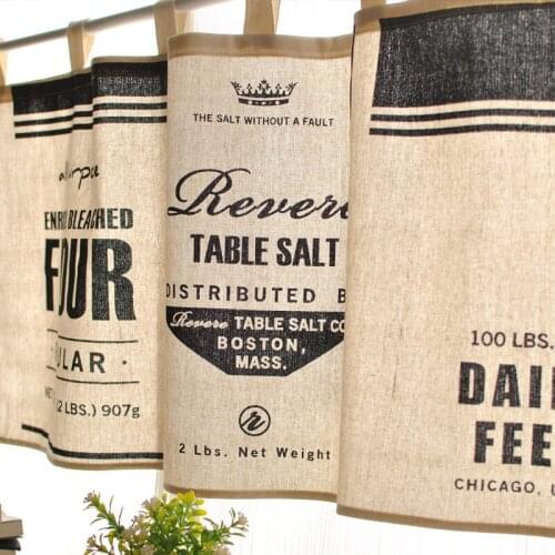Simple Modern Black And White Style Nordic Kitchen Half-curtain Model Room Soft Decoration Cloth Curtain Curtains