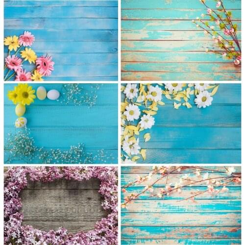 SHENGYONGBAO Art Fabric Photography Backdrops Flower and Wood planks Theme Photo Studio Background 20212FL- 15