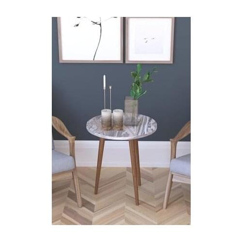 Modern RemaksBarcelona Fiskos Tea Stand Side Coffee table Serving Stand Jardiniere-Gray marble coffe table table bassee
