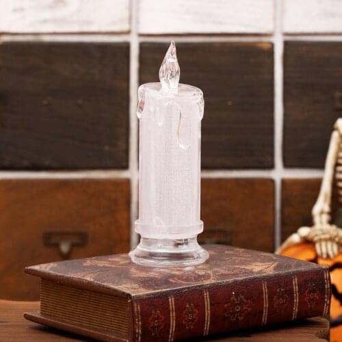 Led Candle Transparent Electric Candle Lamps Christmas Candles Led Light Flameless Candle Home Decorative Candles Flickering Led