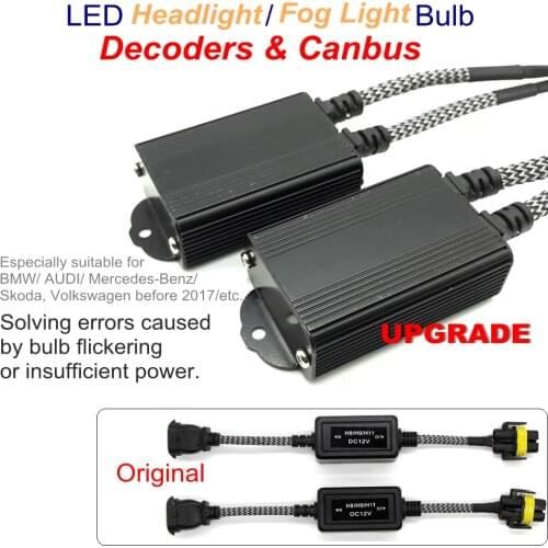 LED Canbus Decoder Resistor H7 LED Canbus solving the flickering Error Free H1 H11 9005 9006 Car Fog Lamp Wire Harness Adapter