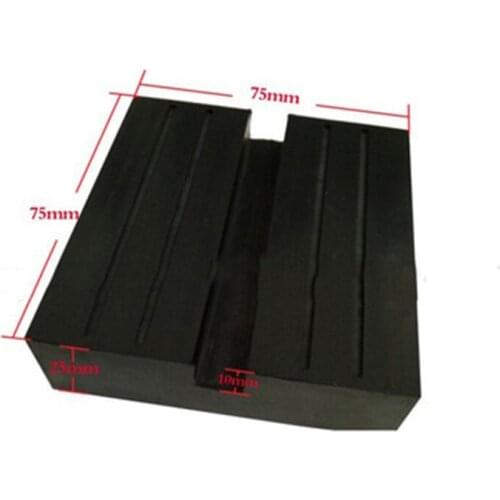 Universal Black Groove Slotted Frame Rail Jack Protection Adapter Square Rubber Pad Car Tire Repair Tools Jacking Lifting Pad