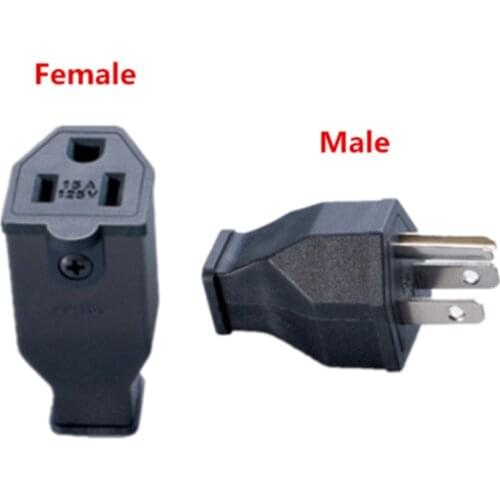 US AC Power Industrial Plug 15A 125V Male and Female Removable Wiring Plug Socket Convertor SS-159 SS-160