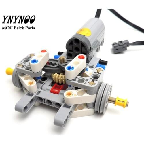 High-Tech Drive Front Suspension Steering System Kit with Electric Power Functions Servo Motors MOC Building Block Brick DIY Toy