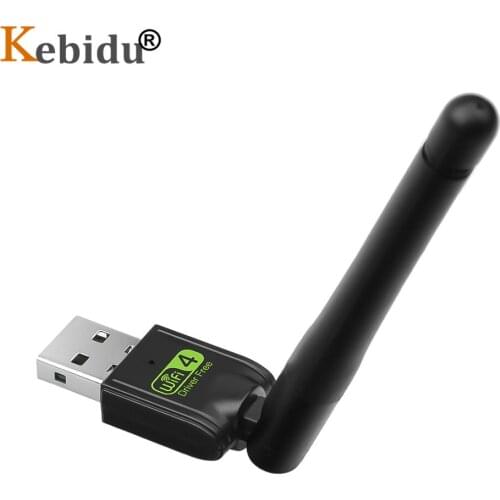 Kebidu 150mbps 2db 4dB Wi-Fi Network Card Adapter PC Wi Fi Antenna Dongle 2.4G USB Ethernet WiFi Receiver Mini USB WiFi Adapter