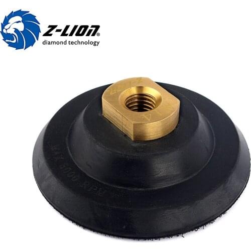 Z-LION 4" 5PCS/lot Polishing Rubber Backer Pads Bonnets for Polisher Angle Grinder Buffing Backing pad Sander M14 Adhesive Disk