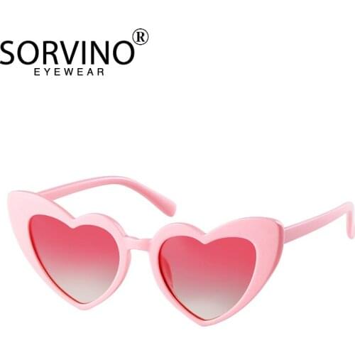 SORVINO New Polarized Heart Sunglasses For Women Cute Pink Red Frame Outdoor Sunglasses Fashion Trend Sun Glasses A0012