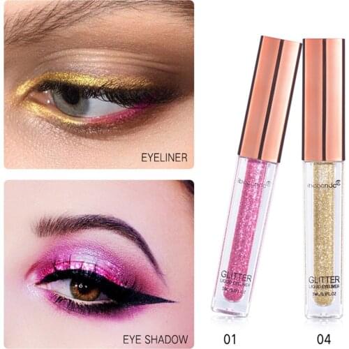 1Pc Makeup Glitter Liquid Eyeshadow Illuminator Long Lasting Shimmer Shine Metallic Eye Shadow Liner Cream Cosmetic