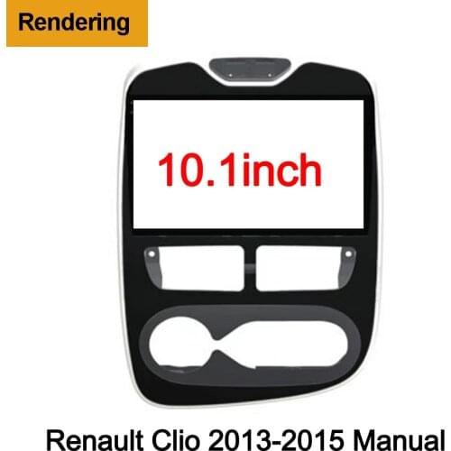 2Din Car DVD Frame Plug Audio Fitting Adaptor Dash Trim Kits Facia Panel 10.1inch For Renault Clio 2013-2018 Double Radio Player