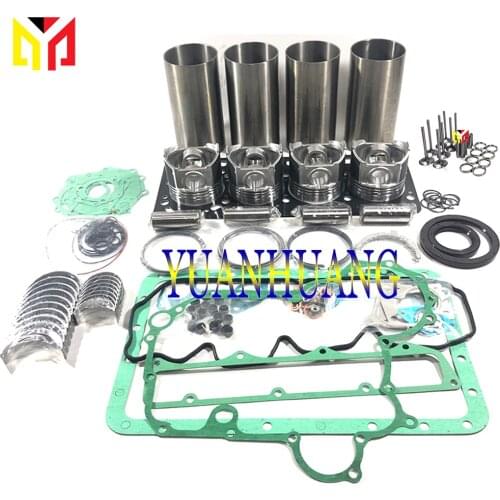 4D106 Engine Rebuild Kit Overhual Repair Gasket With Valve Seat Guide For Komatsu PC95MR-2 Excavator Tractor Diesel Engine