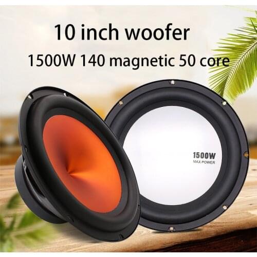 50 core high power overweight 1500W 4 ohm 10 inch speaker car woofer car car subwoofer speaker cone high fidelity