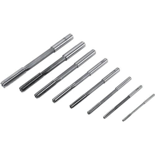 8pcs/Lot HSS Machine Reamers Milling Cutter 3/4/5/6/7/8/9/10mm Straight Shank Cutting Reamer Tools Hole Drilling Set