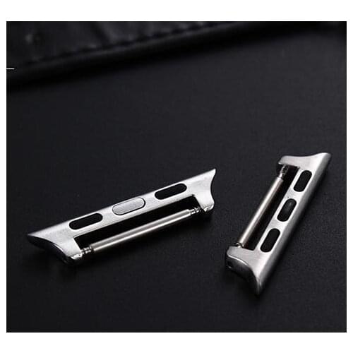 2PCs Adapter For Apple Watch band 38mm 42mm 40mm 44mm Stainless Steel Buckle Clasp Adaptor Connector For iWatch Series 4 3 2 1