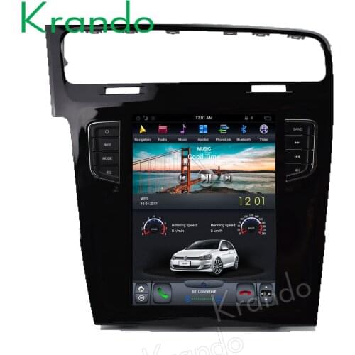 Krando Android 9.0 10.4" Tesla Vertical screen car audio radio gps system for VW for Volkswagen Golf 7 2013+ dvd navigation