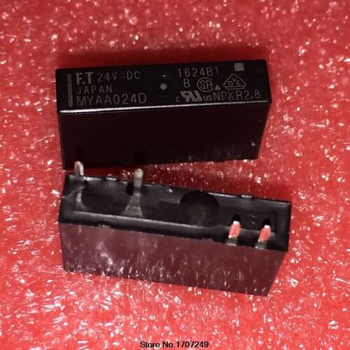 Free Shipping DHL 100% new original relay 100pcs/lot MYAA024D 24VDC 5A 250VAC 4pin