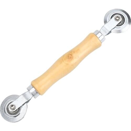 Wooden Handle And Steel Wheels Rolling Tool For Double Window Installation Hand Spline Roller Household Durable Screen Door