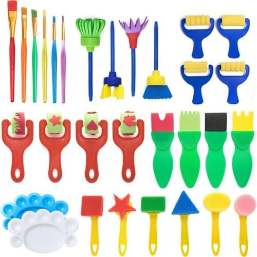 Kids Painting Sponge Seal Educational Toy Art Graffiti Painting Tool Sponge Printing Set Early Education Educational Toy
