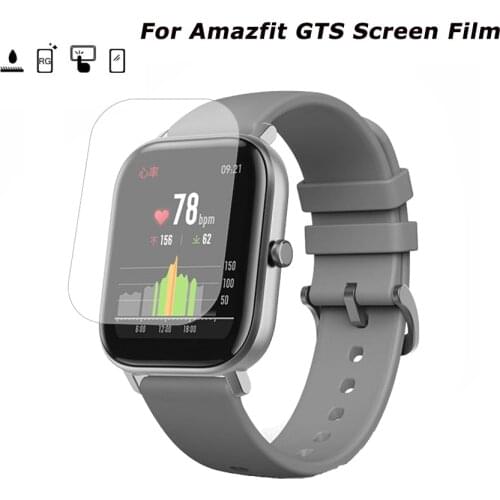 For Amazfit GTS Full Cover Clear Soft HD Screen Protector Film for Huami Amazfit GTS Smart Watch TPU Protector Cover