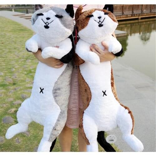 Fancytrader 85cm Large Plush Cartoon Soft Cat Plush Pillow 33'' Big Animal Cats Stuffed Kids Play Doll Xmas Present