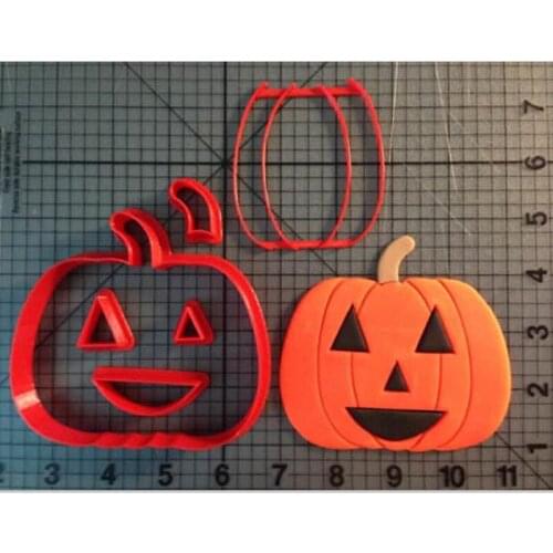 Halloween Pumpkin Chip cookie Cutting Kitchen Baking Supplies Cake Icing Decoration Mold Fudge Tool Set 3D Custom Printing
