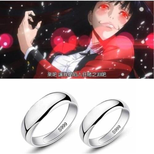 Anime Kakegurui Ring Jabami Yumeko Ring Cosplay Props Glaze Simple Men Women Fancy Gift Lovers