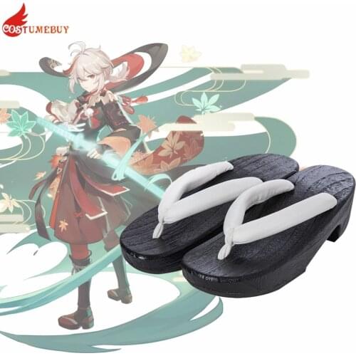 Costumebuy Genshin Impact Kazuha Cosplay Costume Shoes Fit Game Genshin Impact Kazuha Uniform Outfit Halloween Carnival Suit N