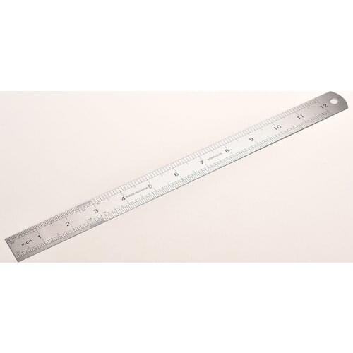 30cm Stainless Steel Metal Ruler practical Metric Rule Precision Double Sided Measuring Tool