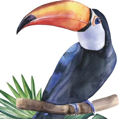 Parrot Bird Wall Stickers removable wallpaper For childrens room entrance wall beautification decorative kids wall stickers