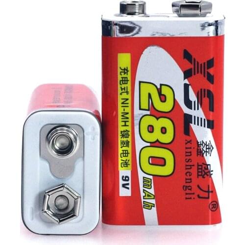New 9V 6F22 280mAh Ni-MH Rechargeable battery for Multimeter Microphone Toy Remote Control KTV Instrument use