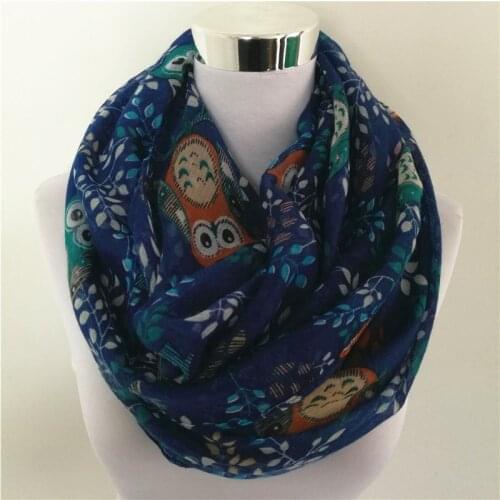 New womens animal birds owl scarves fashion viscose headband muslim popular wrap winter tree print infinity scarf shawls