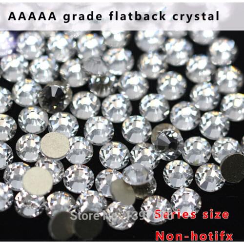 AAAAA grade 99% Similar Swa Crystal Clear non-hotfix Flatback rhinestone Nail Decoration 3D Nail Art Rhinestones all size